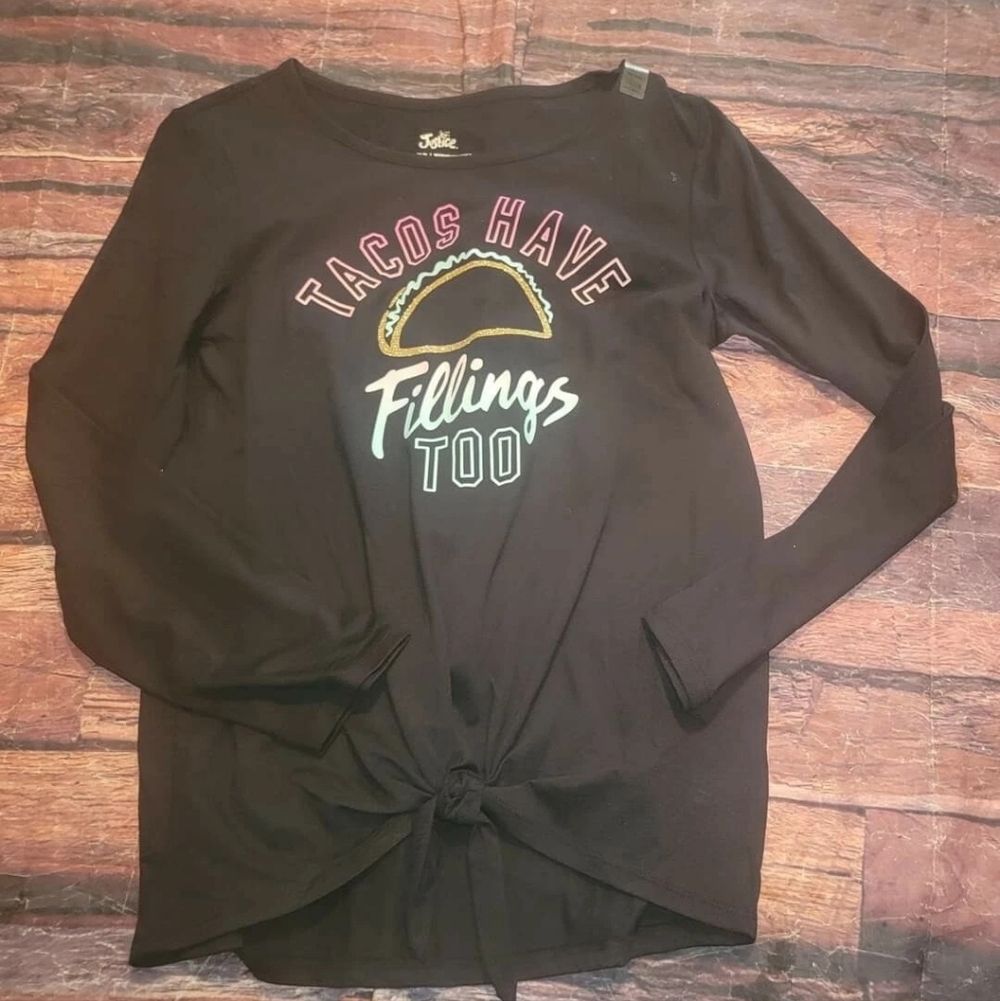Justice Tacos Have Fillings Too Shirt 16 18 Nwt
